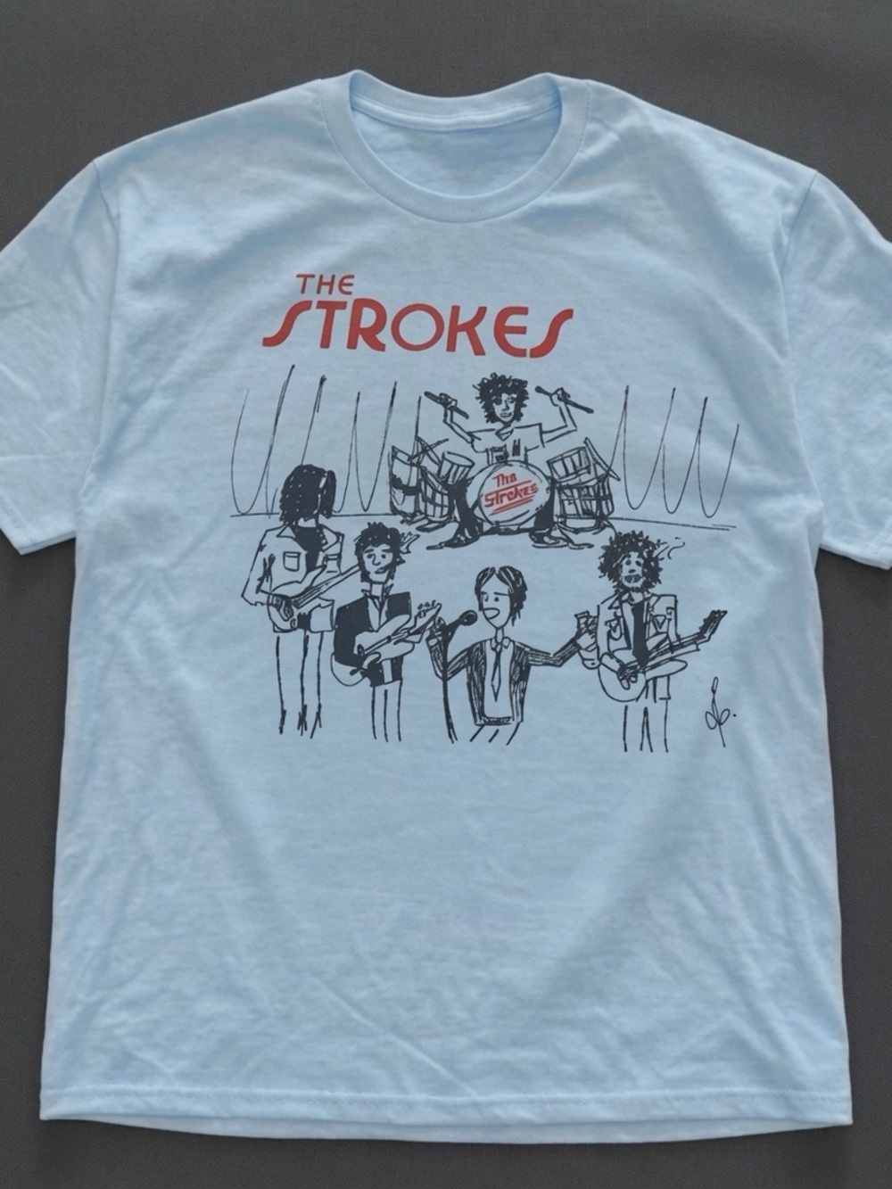 White Graphic Band Tee - Men's & Women’s Shirt